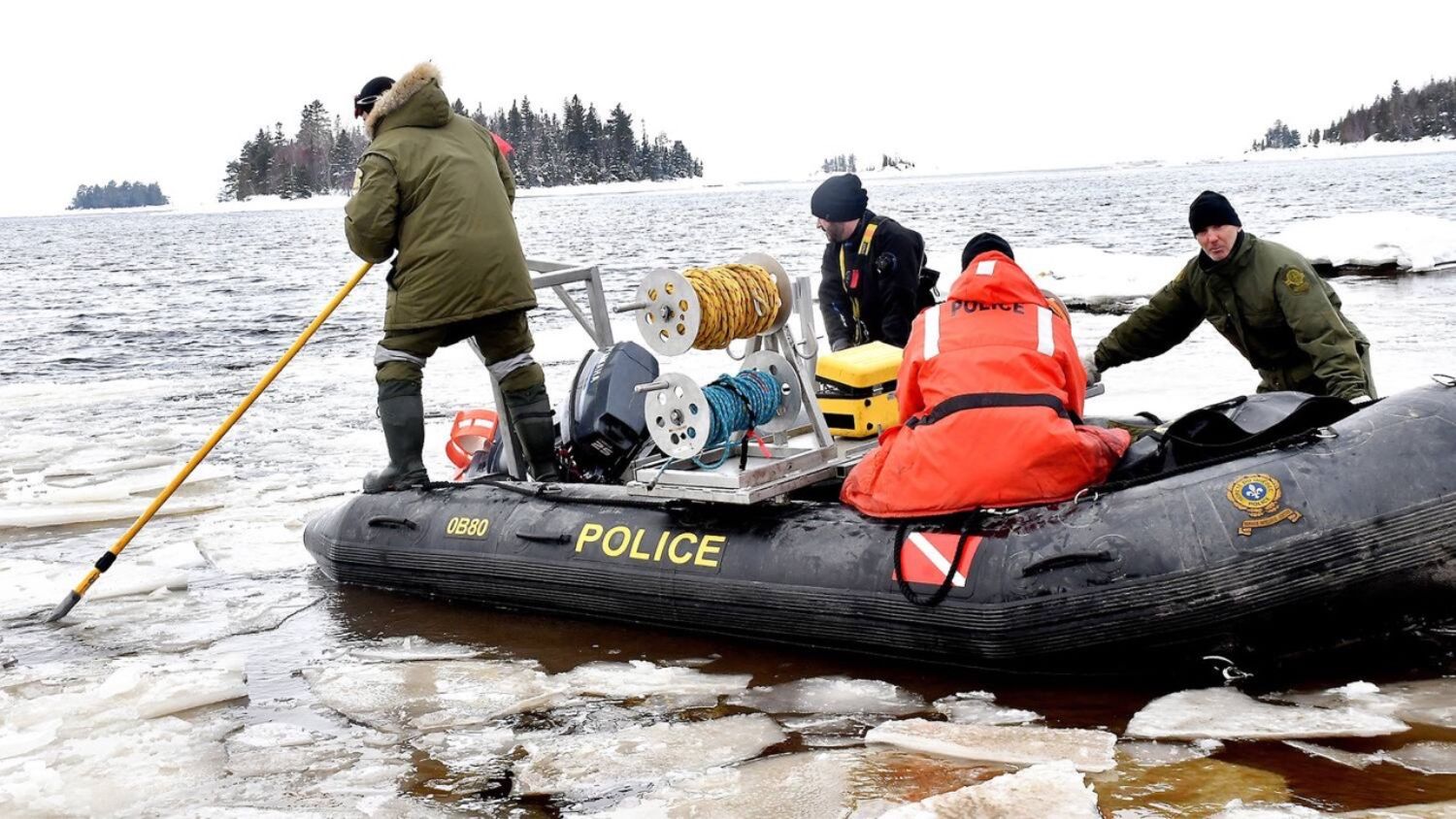 Recherche de motoneigistes disparus (source : Agence QMI)