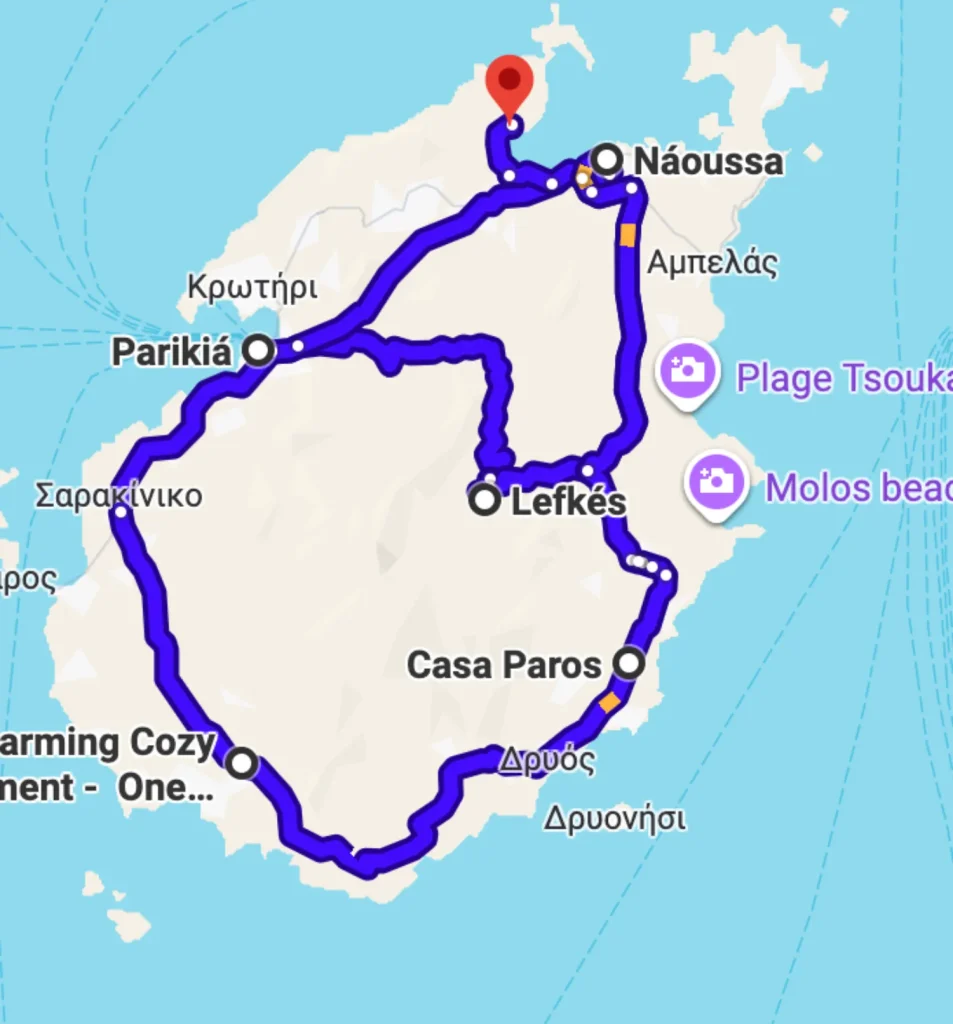 Insérer parcours iles Paros