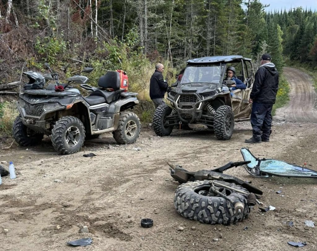 secourisme en sentier quad